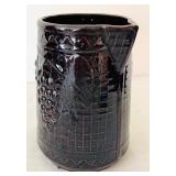 Antique North Star Stoneware Grape Trellis Pitcher