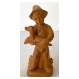 Pair of Italian Carved Wood Figurines