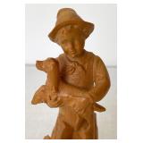 Pair of Italian Carved Wood Figurines