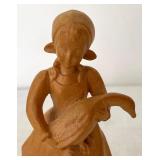 Pair of Italian Carved Wood Figurines