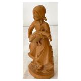 Pair of Italian Carved Wood Figurines