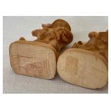 Pair of Italian Carved Wood Figurines