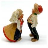Pair of Hand Carved Scandinavian Figurines