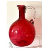 Four Pieces of Antique Cranberry Glassware