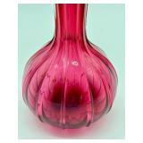 Antique Victorian Cranberry Glass Vase