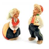 Pair of Hand Carved Scandinavian Figurines
