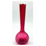 Antique Victorian Cranberry Glass Vase