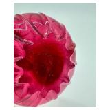 Antique Victorian Cranberry Glass Vase