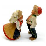 Pair of Hand Carved Scandinavian Figurines