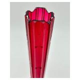 Antique Victorian Cranberry Glass Vase