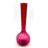 Antique Victorian Cranberry Glass Vase