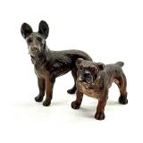 Two Antique Austria Dog Bronze Figurines