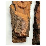 Pair of Hand Carved Decorative Wood Pieces