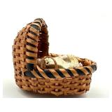 Miniature One Inch Doll with Basket