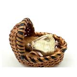 Miniature One Inch Doll with Basket