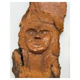 Pair of Hand Carved Decorative Wood Pieces