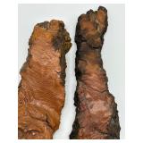 Pair of Hand Carved Decorative Wood Pieces