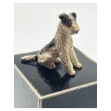 Antique Geson Ash Receiver with Airedale Figurine