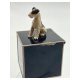Antique Geson Ash Receiver with Airedale Figurine