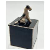 Antique Geson Ash Receiver with Airedale Figurine