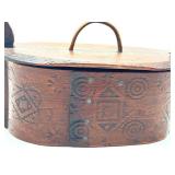 Antique Wooden Swedish Bentwood Box