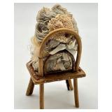 Antique Miniature Doll and Chair
