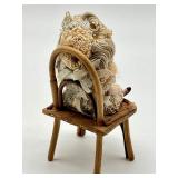 Antique Miniature Doll and Chair