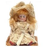 Antique Miniature Doll and Chair