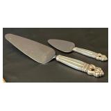 Two International Sterling Royal Danish Pie Servers