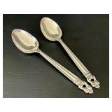 Two International Sterling Royal Danish Serving Spoons