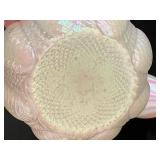 Three Pieces of Antique Victorian Glassware including a Victorian Rainbow Splash Vase