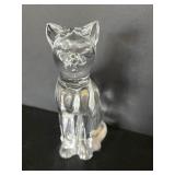Hadeland Clear Crystal Cat Figurine