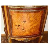 Antique French Inlaid Curio with Bronze Mounts