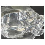 Hadeland Clear Crystal Cat Figurine