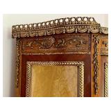 Antique French Inlaid Curio with Bronze Mounts