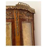 Antique French Inlaid Curio with Bronze Mounts