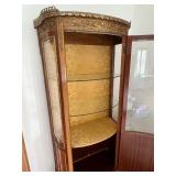 Antique French Inlaid Curio with Bronze Mounts