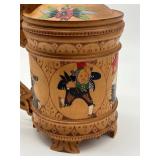 Vintage Hand Carved Wooden Norwegian Stein
