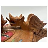 Vintage Hand Carved Wooden Norwegian Stein