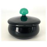 Vintage Glass Covered Vanity Jar