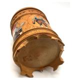 Vintage Hand Carved Wooden Norwegian Stein