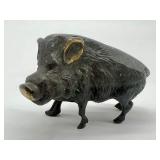 Vintage Miniature Brass Boar Figurine