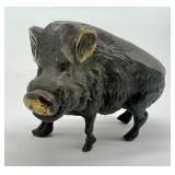 Vintage Miniature Brass Boar Figurine