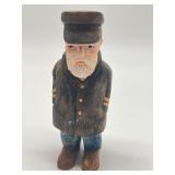 Two Vintage Hand Carved Wooden Figurines