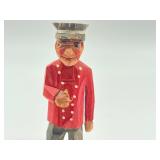 Two Vintage Hand Carved Wooden Figurines