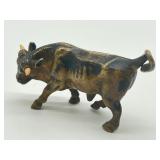 Vintage Miniature Brass Bull Figurine