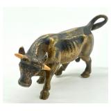Vintage Miniature Brass Bull Figurine