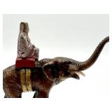 Austrian Vienna Bronze Miniature Figurine Elephant with Rider