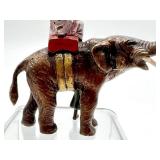 Austrian Vienna Bronze Miniature Figurine Elephant with Rider