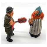 Pair of Hand Carved Scandinavian Figurines